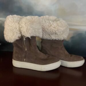Cool weather J Slides fur lined boots - like new size 7